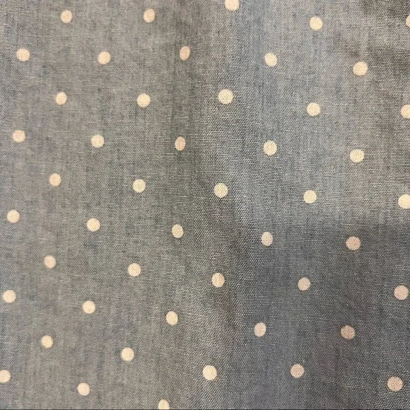MADEWELL Blue Polka Dots Chambray Top Blouse Shirt SMALL S - Picture 4 of 12